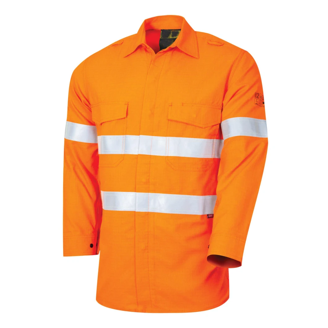 Twill Customized Workwear Arc-Flash Protection Anti-Acid Meltproof Uniform Waterproof Oil Resistance Antistatic Permanent Fr Hi Vis Safety Jacket Trousers Pants