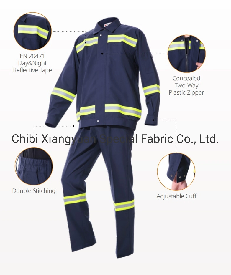 Workwear Coverall with 100% Polyester Fr Anti-Static and Flame Retardant Protective for Industry/ Hospital