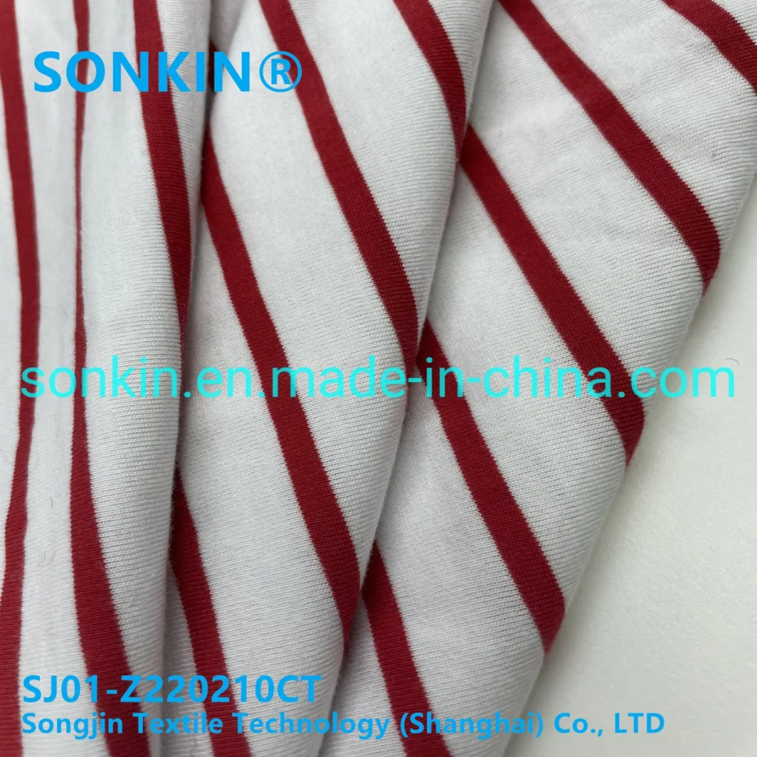 Wholesale Red Strips Modacrylic Cotton Flame Retardant Fire Resistant Woven Fabric