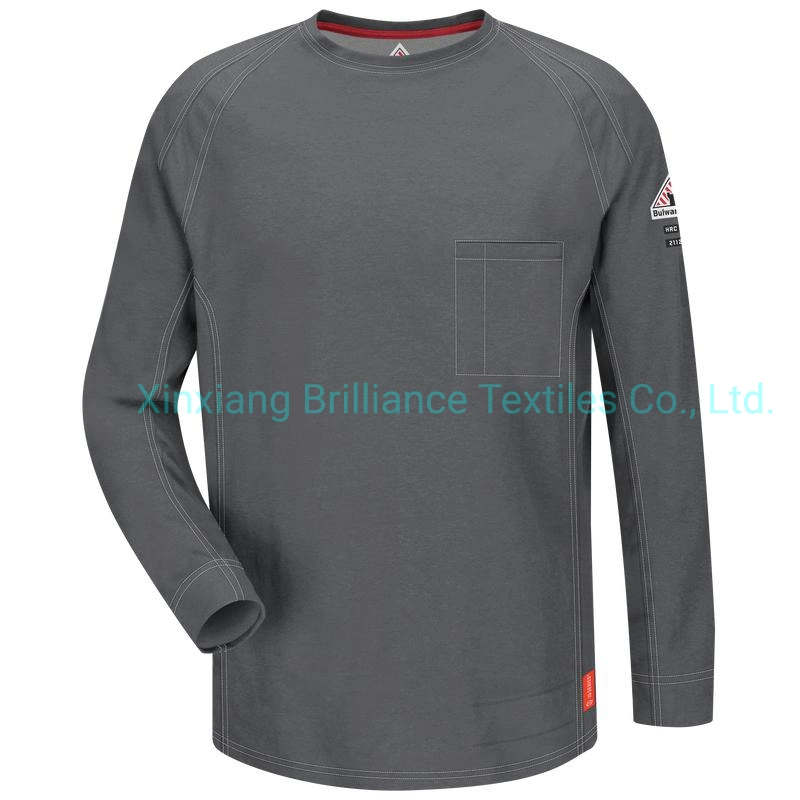 Safety Workwear Breathable Cotton Welding Work Shirt Fr Long Sleeve Construction Fire Retardant Shirts