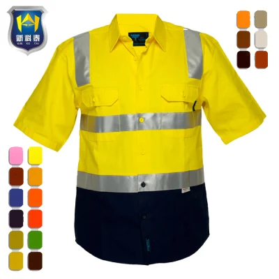 Chemise d'uniforme de travail Fr de vêtements de sécurité à manches courtes