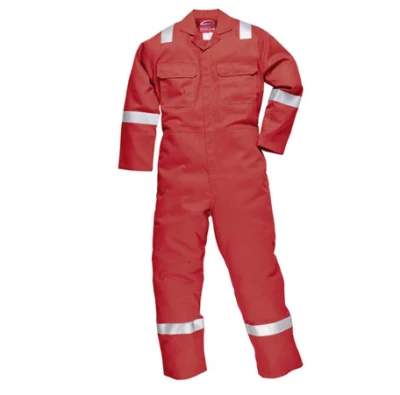 Combinaison industrielle d'une seule pièce en coton réfléchissant de sécurité PPE durable