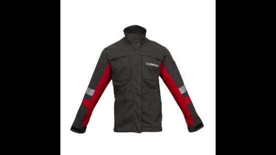 Vêtements de travail personnalisés en coton Arc-Flash Protection Anti-Acid Meltproof Fr Veste de sécurité