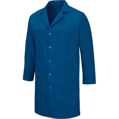 Professional Long Sleeve Men's personnalisé unisexe FR Mens Fr Snap-Front dissimulé Lab Coat