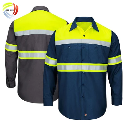 Chemise de travail de sécurité Fr Chemises antistatiques résistantes au feu pour hommes Vente en gros